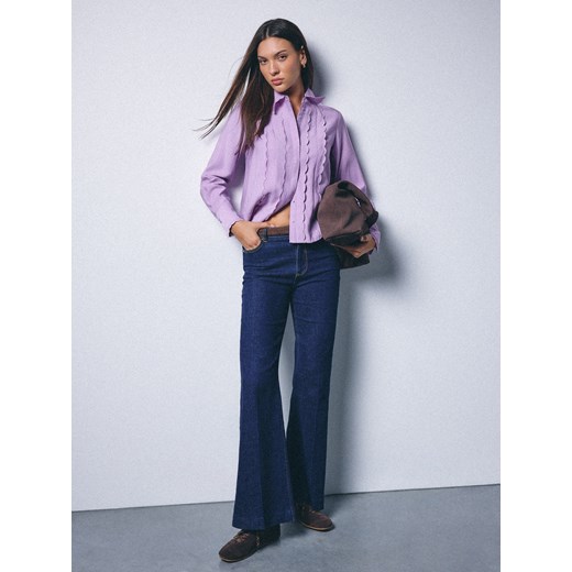 Mohito - Liliowa koszula z modalem - lawendowy ze sklepu Mohito w kategorii Koszule damskie - zdjęcie 186818539