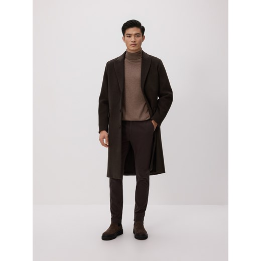 Reserved - Spodnie chino slim fit - ciemnobrązowy ze sklepu Reserved w kategorii Spodnie męskie - zdjęcie 186818858