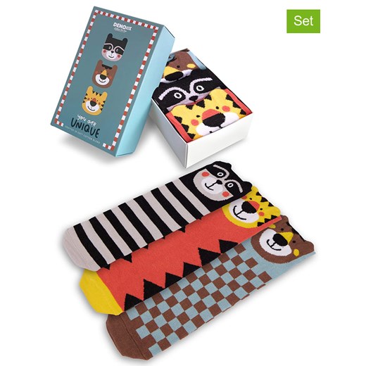 Denokids Skarpety (3 pary) ze wzorem - id: 17672539 - marki Denokids - 186820556 Denokids Skarpety (3 pary) ze wzorem ze sklepu Limango Polska w kategorii Skarpetki dziecięce - zdjęcie 186820556