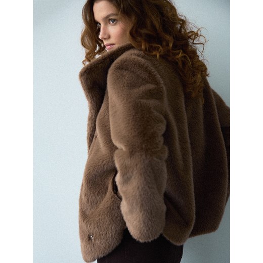 Mohito - Sztuczne futerko - ciemnobrązowy ze sklepu Mohito w kategorii Futra damskie - zdjęcie 186821158