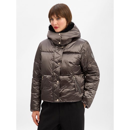 JOOP! Damska kurtka pikowana - Ozma Kobiety Sztuczne włókno antracytowy jednolity ze sklepu vangraaf w kategorii Kurtki damskie - zdjęcie 186821189