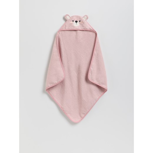 Reserved - Bawełniany ręcznik z kapturem - brudny róż ze sklepu Reserved w kategorii Ręczniki dla dzieci - zdjęcie 186821455