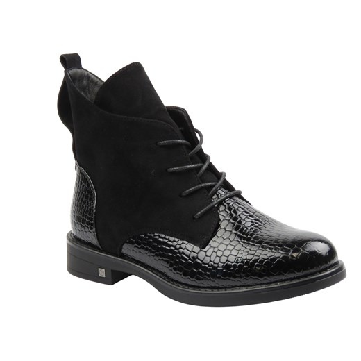 Ocieplane botki damskie czarne Potocki 25-12080 ze sklepu ulubioneobuwie w kategorii Botki - zdjęcie 186821635