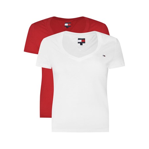 Tommy Jeans Komplet t-shirtów DW0DW21367 Kolorowy Slim Fit ze sklepu MODIVO w kategorii Bluzki damskie - zdjęcie 186821917