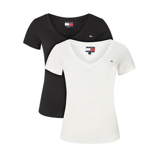 Tommy Jeans Komplet t-shirtów DW0DW21367 Kolorowy Slim Fit ze sklepu MODIVO w kategorii Bluzki damskie - zdjęcie 186822057