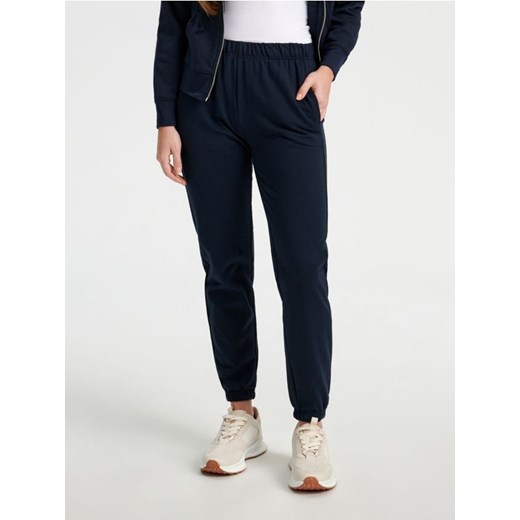 Sinsay - Spodnie dresowe jogger - granatowy ze sklepu Sinsay w kategorii Spodnie damskie - zdjęcie 186825687