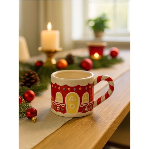Sinsay - Kubek z motywem świątecznym - czerwony ze sklepu Sinsay w kategorii Kubki - zdjęcie 186825688
