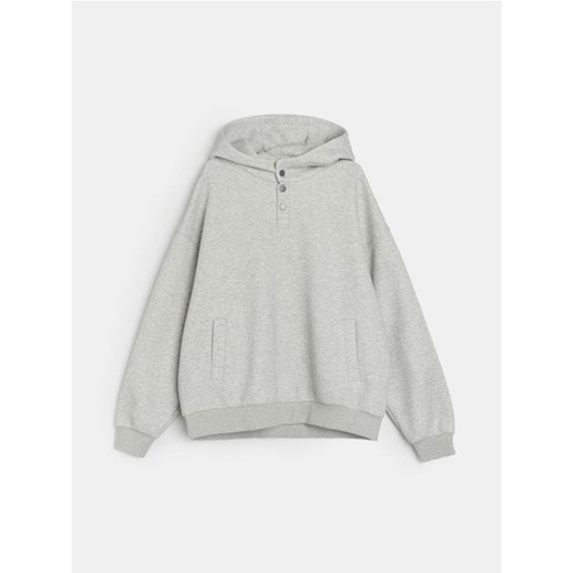 Sinsay - Bluza hoodie basic - szary Sinsay XL Sinsay