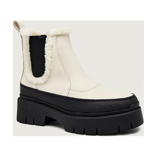 HUGO Skórzane sztyblety Kris_ChBootie_FRLT | shearling - id: BU255W000050118 - marki Hugo Boss - 186825935 HUGO Skórzane sztyblety Kris_ChBootie_FRLT | shearling ze sklepu Gomez Fashion Store w kategorii Botki - zdjęcie 186825935