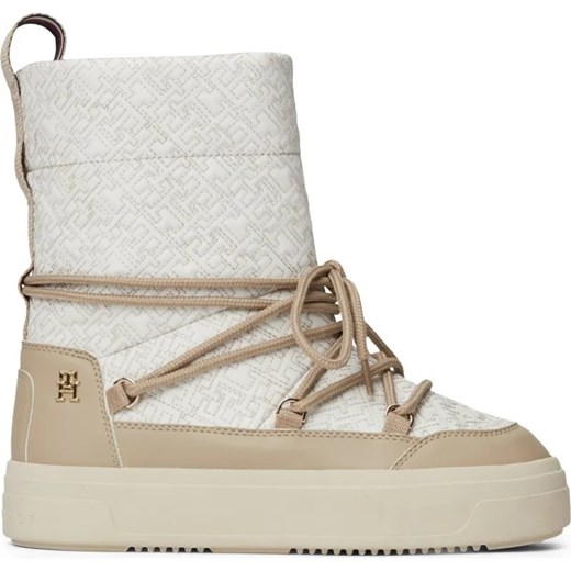 Tommy Hilfiger Śniegowce LACE-UP MONOGRAM SNOWBOOT ze sklepu Gomez Fashion Store w kategorii Śniegowce damskie - zdjęcie 186826079