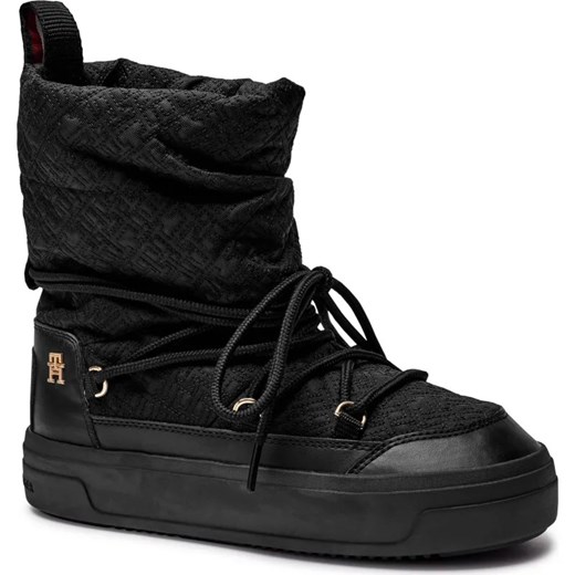 Tommy Hilfiger Śniegowce LACE-UP MONOGRAM SNOWBOOT ze sklepu Gomez Fashion Store w kategorii Śniegowce damskie - zdjęcie 186826085