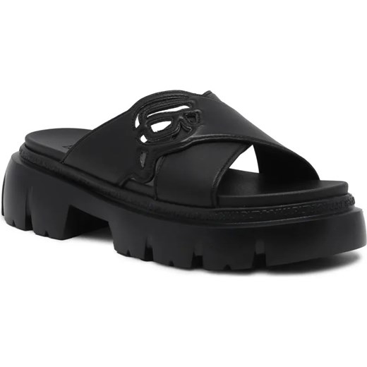 Karl Lagerfeld Skórzane klapki ze sklepu Gomez Fashion Store w kategorii Klapki damskie - zdjęcie 186826177