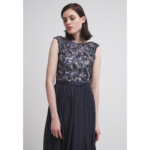 Luxuar Fashion Suknia balowa navyblau zalando bezowy długie