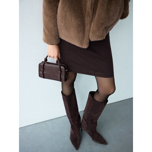 Mohito - Torebka z paskiem na ramię - brązowy ze sklepu Mohito w kategorii Kuferki - zdjęcie 187041989