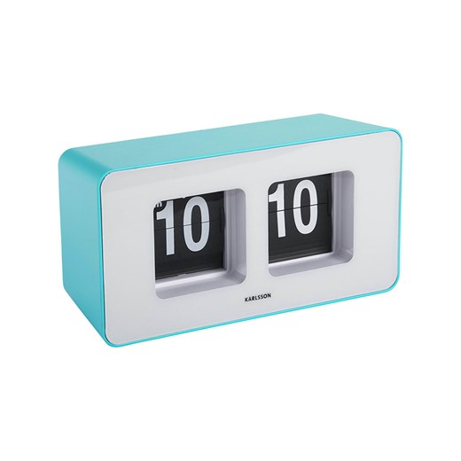 Karlsson Zegar stołowy &quot;Funky Flip&quot; w kolorze turkusowym - 18 x 9 x 7 cm ze sklepu Limango Polska w kategorii Zegary - zdjęcie 187043226