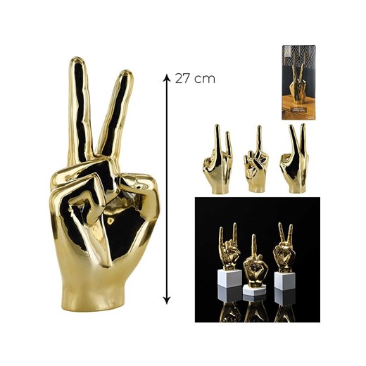 Rétro Chic Figurka dekoracyjna w kolorze złotym - wys. 27 cm (produkt niespodzianka) ze sklepu Limango Polska w kategorii Dekoracje - zdjęcie 187043249