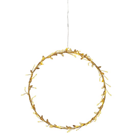 STAR Trading Dekoracyjny wieniec LED "Gold" w kolorze złotym - Ø 28 cm - id: 17867095 - marki Star Trading - 187043575 STAR Trading Dekoracyjny wieniec LED "Gold" w kolorze złotym - Ø 28 cm ze sklepu Limango Polska w kategorii Oświetlenie - zdjęcie 187043575