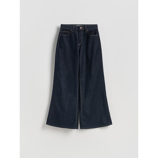 Reserved - Jeansy wide leg - granatowy ze sklepu Reserved w kategorii Jeansy damskie - zdjęcie 187043887