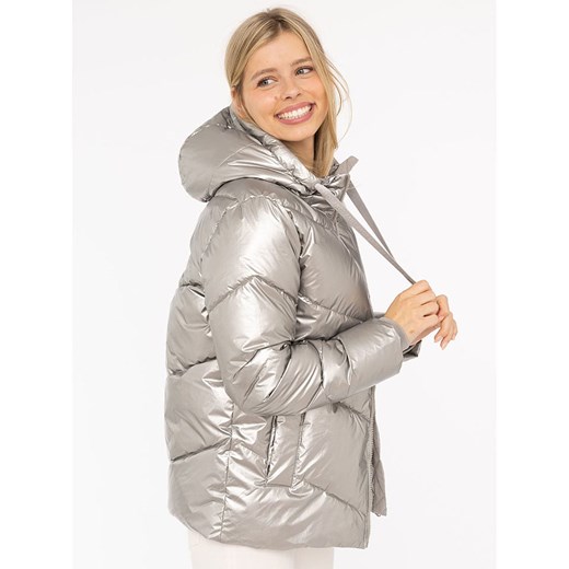 Zwillingsherz Kurtka pikowana w kolorze srebrnym Zwillingsherz L promocja Limango Polska
