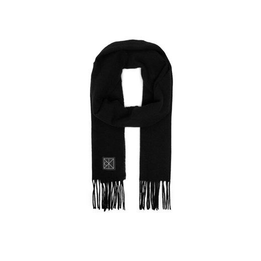 Szalik Calvin Klein Emblem LV04D8015G Czarny ze sklepu eobuwie.pl w kategorii Szaliki i chusty damskie - zdjęcie 187044436