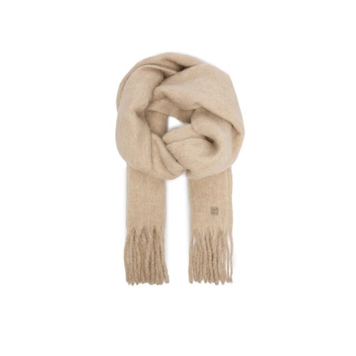 Szalik Calvin Klein Emblem Brushed LV04D8069G Beżowy ze sklepu eobuwie.pl w kategorii Szaliki i chusty damskie - zdjęcie 187044459