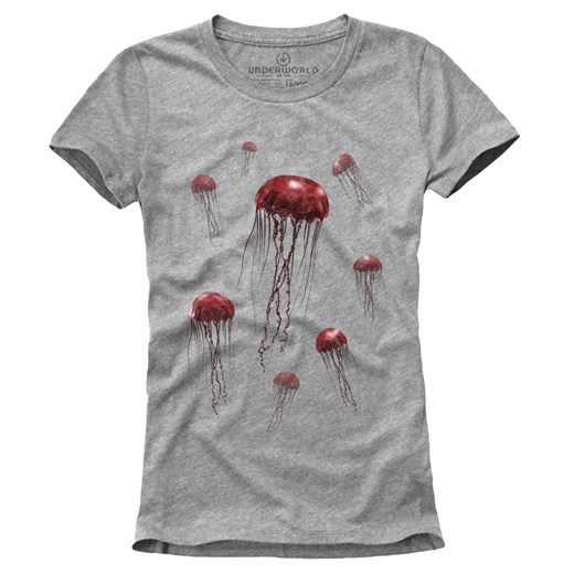 T-shirt damski UNDERWORLD Jellyfish szary ze sklepu morillo w kategorii Bluzki damskie - zdjęcie 187045469