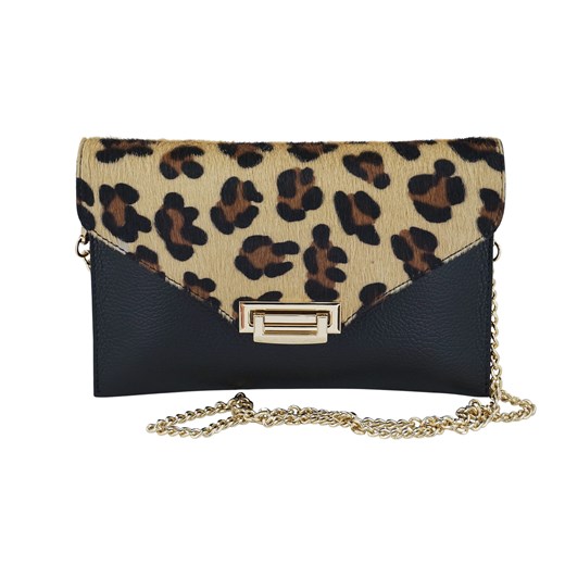 Kopertówka damska z motywem panterki - Czarna ze sklepu Barberinis w kategorii Listonoszki - zdjęcie 187048439