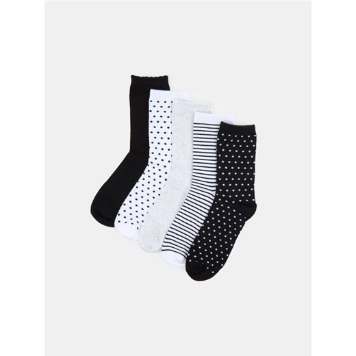 Sinsay - Skarpetki z bawełną 5 pack - wielobarwny - id: 355FI-MLC - marki Sinsay - 187049168 Sinsay - Skarpetki z bawełną 5 pack - wielobarwny ze sklepu Sinsay w kategorii Skarpetki damskie - zdjęcie 187049168