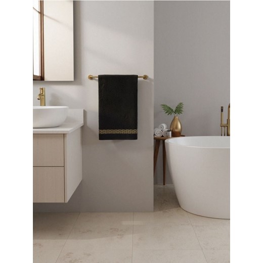 Sinsay - Ręcznik z żakardowym wzorem - czarny ze sklepu Sinsay w kategorii Ręczniki - zdjęcie 187049225