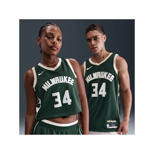 Koszulka męska Nike Dri-FIT NBA Swingman Milwaukee Bucks Icon Edition - Zieleń ze sklepu Nike poland w kategorii T-shirty męskie - zdjęcie 187049596