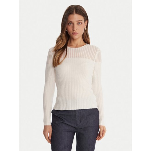 Guess Sweter W5BR62 Z0890 Écru Slim Fit ze sklepu MODIVO w kategorii Swetry damskie - zdjęcie 187051777