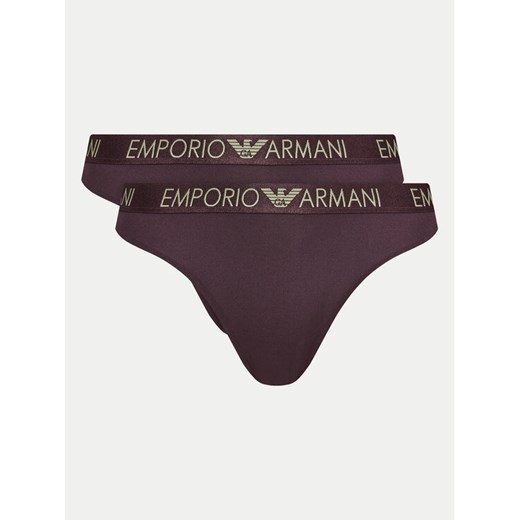 Emporio Armani Underwear Komplet stringów 163333 4F235 05093 Fioletowy ze sklepu MODIVO w kategorii Majtki damskie - zdjęcie 187051796