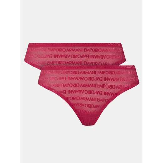 Emporio Armani Underwear Komplet stringów 163333 3F204 02275 Różowy ze sklepu MODIVO w kategorii Majtki damskie - zdjęcie 187051916