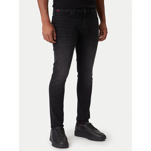 HUGO Jeansy 50547254 Czarny Extra Slim Fit ze sklepu MODIVO w kategorii Jeansy męskie - zdjęcie 187051946