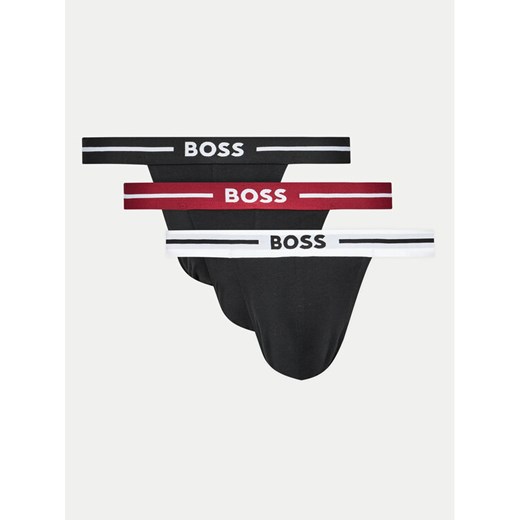 BOSS Komplet slipów Jock Strap 50517823 Czarny ze sklepu MODIVO w kategorii Majtki męskie - zdjęcie 187052049