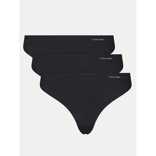 Calvin Klein Underwear Komplet stringów 000QD3558E Czarny ze sklepu MODIVO w kategorii Majtki damskie - zdjęcie 187052216