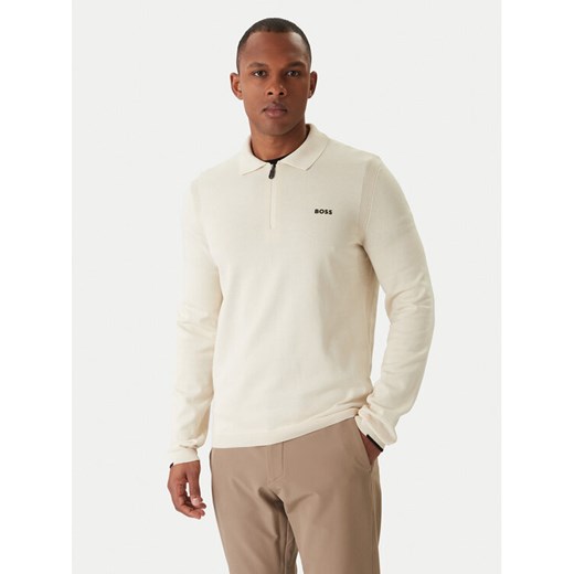 BOSS Sweter Ever-X 50551688 Écru Regular Fit ze sklepu MODIVO w kategorii Swetry męskie - zdjęcie 187052218
