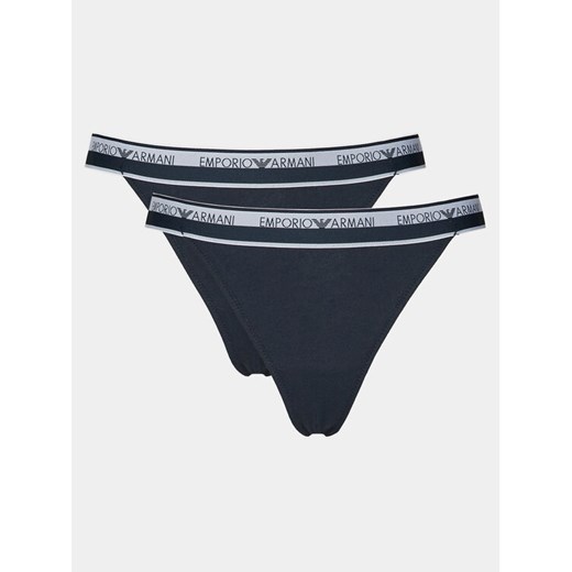 Emporio Armani Underwear Komplet stringów 164522 4R227 00135 Granatowy ze sklepu MODIVO w kategorii Majtki damskie - zdjęcie 187052245
