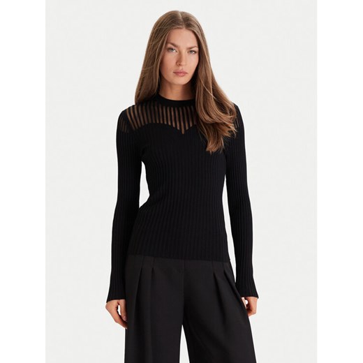 Morgan Sweter 252-MAMDO Czarny Slim Fit ze sklepu MODIVO w kategorii Swetry damskie - zdjęcie 187052428