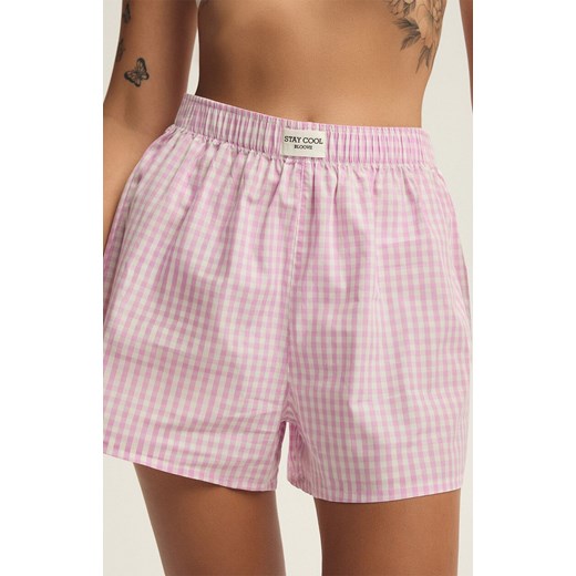 Esotiq spodenki w kratę Bloovii Locklyn 43754-03X, Kolor różowo-biały, Rozmiar Bloovii M okazja Intymna