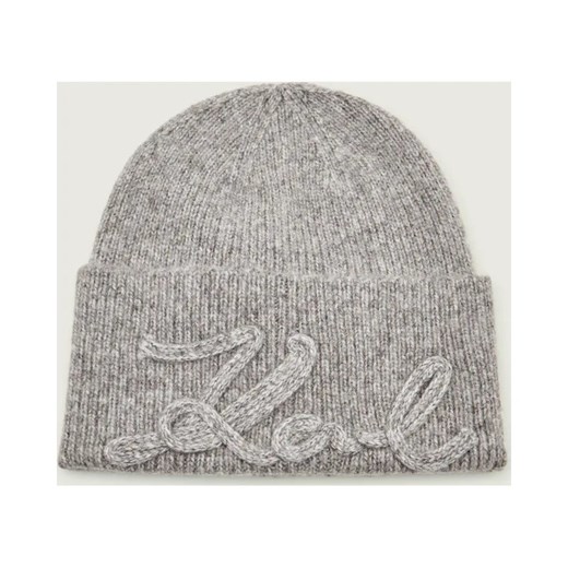 Karl Lagerfeld Czapka k/signature | z dodatkiem wełny ze sklepu Gomez Fashion Store w kategorii Czapki zimowe damskie - zdjęcie 187057956