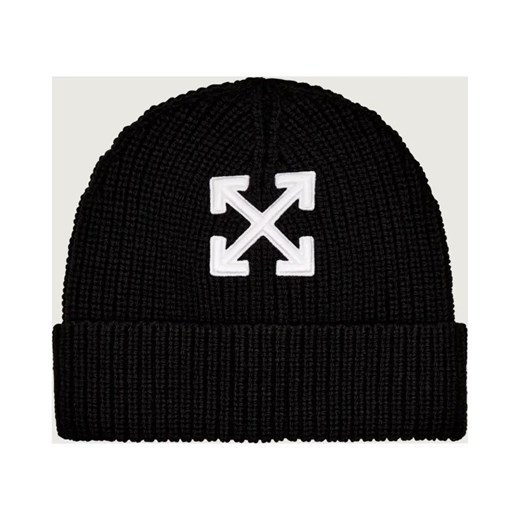 OFF-WHITE Wełniana czapka ARROW ze sklepu Gomez Fashion Store w kategorii Czapki zimowe męskie - zdjęcie 187058026
