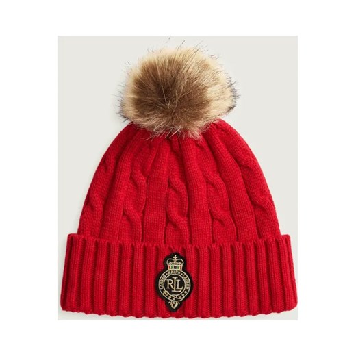 LAUREN RALPH LAUREN Czapka Crest-Patch | z dodatkiem wełny ze sklepu Gomez Fashion Store w kategorii Czapki zimowe damskie - zdjęcie 187058077