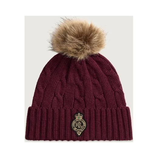 LAUREN RALPH LAUREN Czapka Crest-Patch | z dodatkiem wełny ze sklepu Gomez Fashion Store w kategorii Czapki zimowe damskie - zdjęcie 187058078