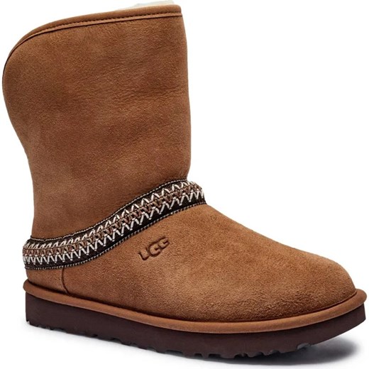 UGG Śniegowce CLASSIC SHORT CRESCENT | zamsz ze sklepu Gomez Fashion Store w kategorii Śniegowce damskie - zdjęcie 187058417