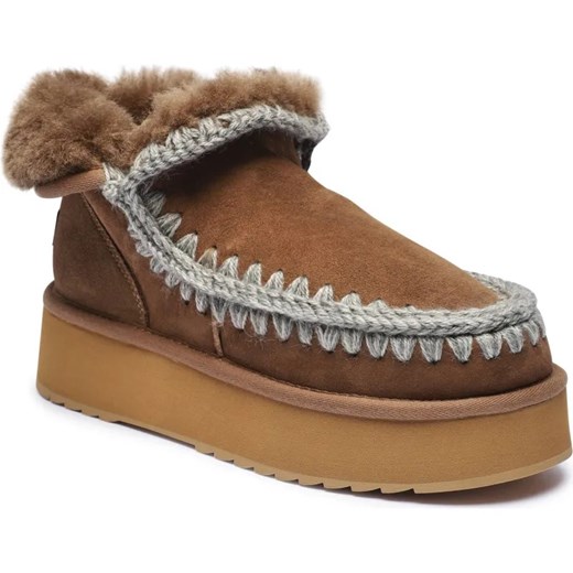 MOU Śniegowce Mini Eskimo Platform | shearling | zamsz ze sklepu Gomez Fashion Store w kategorii Śniegowce damskie - zdjęcie 187058425