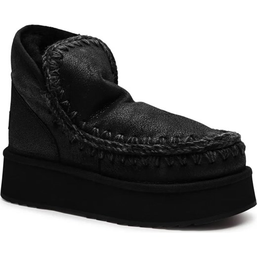 MOU Śniegowce Mini Eskimo Platform | wełna | zamsz ze sklepu Gomez Fashion Store w kategorii Śniegowce damskie - zdjęcie 187058429