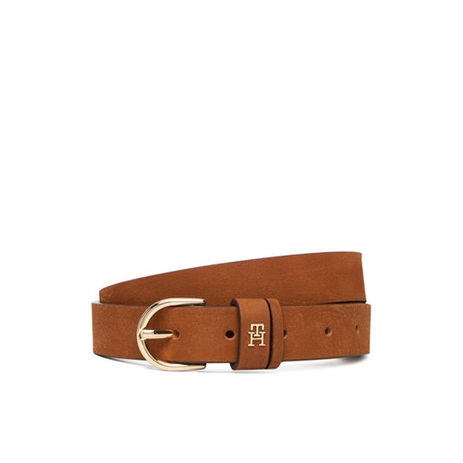 Pasek Damski Tommy Hilfiger Essential Effortless 2.5 Nubuck AW0AW17762 Brązowy ze sklepu eobuwie.pl w kategorii Paski damskie - zdjęcie 187188055