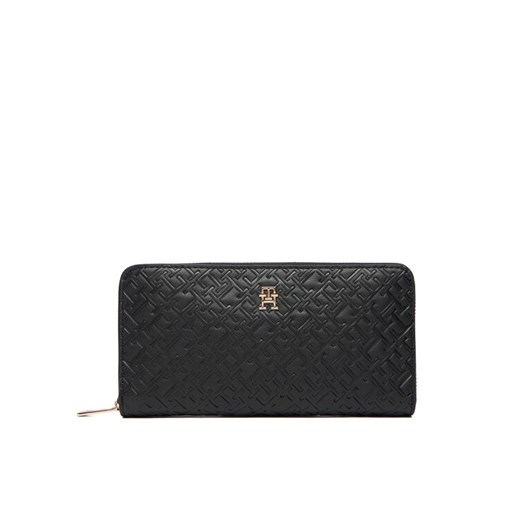 Portfel Tommy Hilfiger Lgr Za Mono AW0AW18036 Czarny ze sklepu eobuwie.pl w kategorii Portfele damskie - zdjęcie 187188056