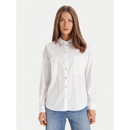 Morgan Koszula 252-CRISTO Biały Loose Fit ze sklepu MODIVO w kategorii Koszule damskie - zdjęcie 187188119
